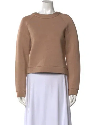 Pre-owned Tibi Crew Neck Long Sleeve Sweatshirt In Neutral