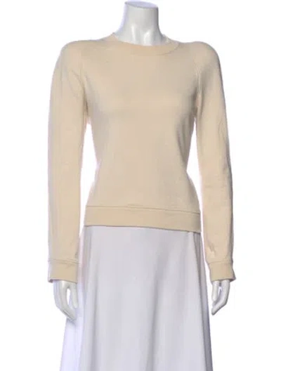 Pre-owned Tibi Crew Neck Long Sleeve Sweatshirt In Neutral