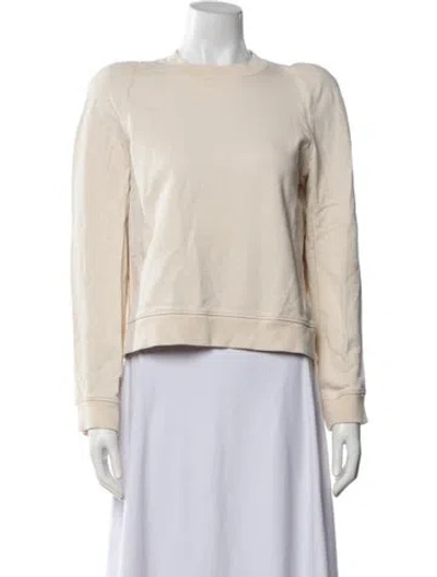 Pre-owned Tibi Crew Neck Long Sleeve Sweatshirt In Neutrals