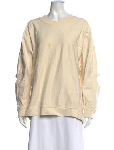 Pre-owned Tibi Crew Neck Long Sleeve Sweatshirt In Neutrals