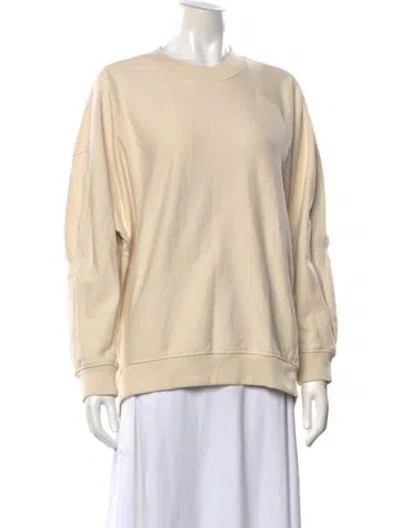 Pre-owned Tibi Crew Neck Long Sleeve Sweatshirt In Neutrals