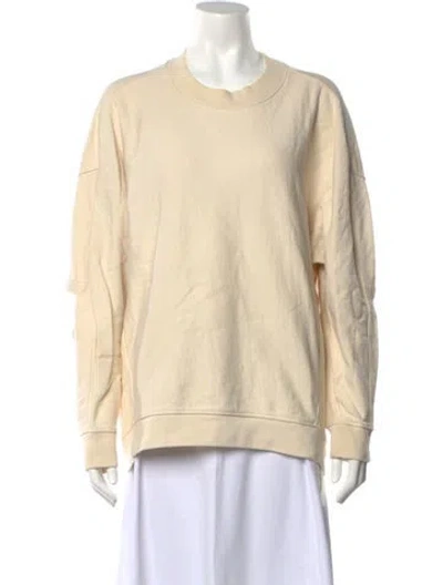 Pre-owned Tibi Crew Neck Long Sleeve Sweatshirt In Neutrals