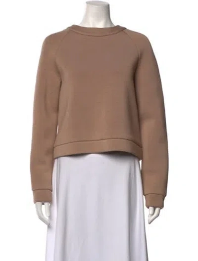 Pre-owned Tibi Crew Neck Long Sleeve Sweatshirt In Neutrals