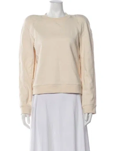 Pre-owned Tibi Crew Neck Long Sleeve Sweatshirt In Neutrals
