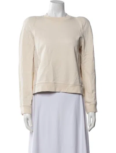 Pre-owned Tibi Crew Neck Long Sleeve Sweatshirt In Neutrals