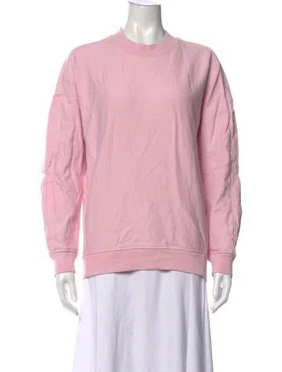 Pre-owned Tibi Crew Neck Long Sleeve Sweatshirt In Pink