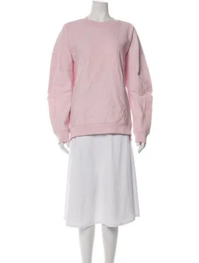 Pre-owned Tibi Crew Neck Long Sleeve Sweatshirt In Pink