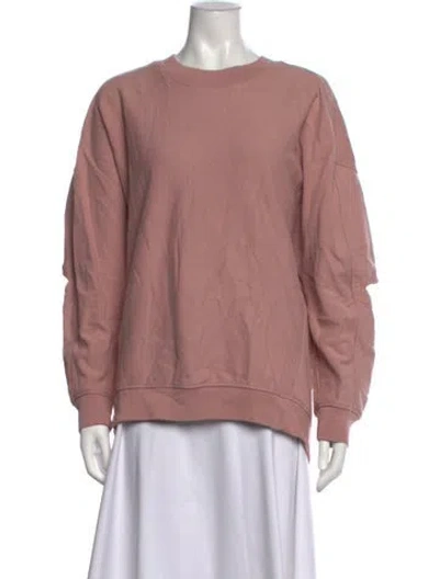 Pre-owned Tibi Crew Neck Long Sleeve Sweatshirt In Pink