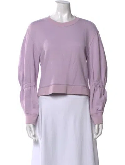 Pre-owned Tibi Crew Neck Long Sleeve Sweatshirt In Purple