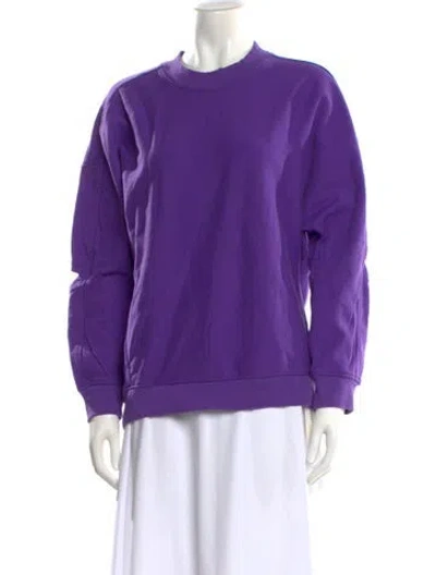 Pre-owned Tibi Crew Neck Long Sleeve Sweatshirt In Purple