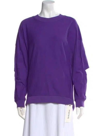 Pre-owned Tibi Crew Neck Long Sleeve Sweatshirt In Purple