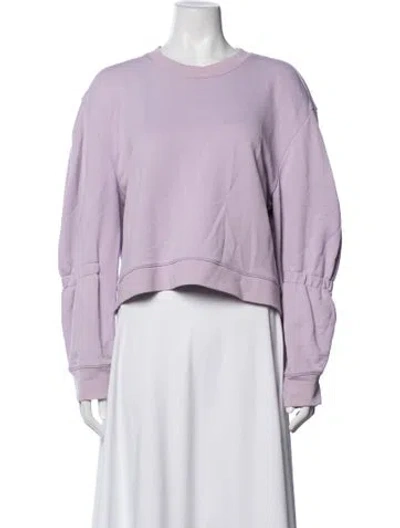 Pre-owned Tibi Crew Neck Long Sleeve Sweatshirt In Purple