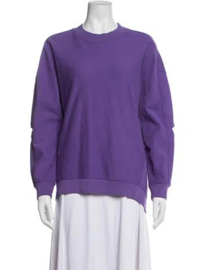 Pre-owned Tibi Crew Neck Long Sleeve Sweatshirt In Purple
