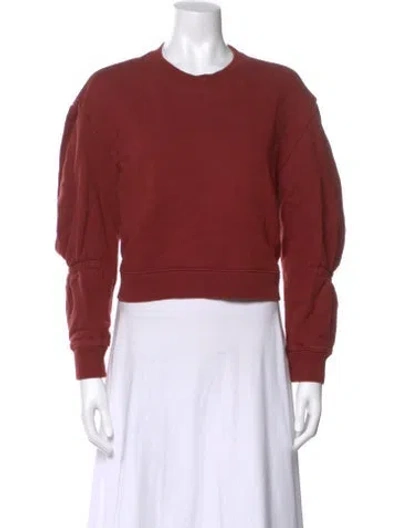 Pre-owned Tibi Crew Neck Long Sleeve Sweatshirt In Red