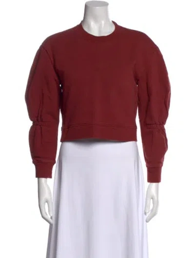 Pre-owned Tibi Crew Neck Long Sleeve Sweatshirt In Red