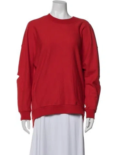 Pre-owned Tibi Crew Neck Long Sleeve Sweatshirt In Red
