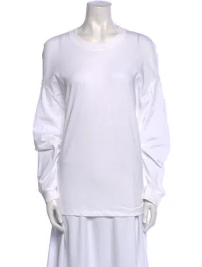 Pre-owned Tibi Crew Neck Long Sleeve Sweatshirt W/ Tags In White