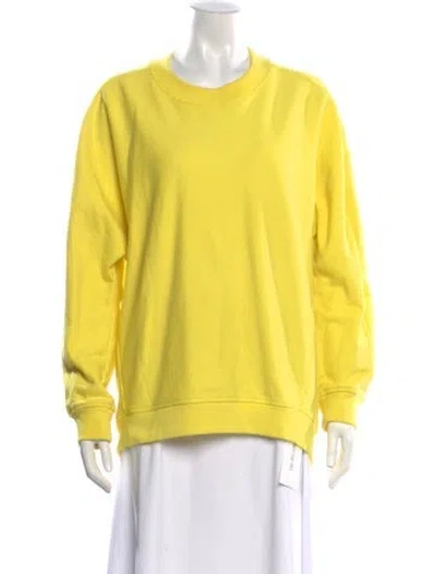 Pre-owned Tibi Crew Neck Long Sleeve Sweatshirt In Yellow