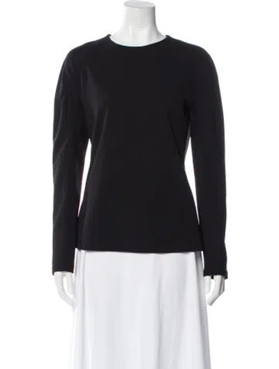 Pre-owned Tibi Crew Neck Long Sleeve Top In Gray