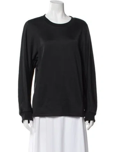 Pre-owned Tibi Crew Neck Long Sleeve Top In Gray