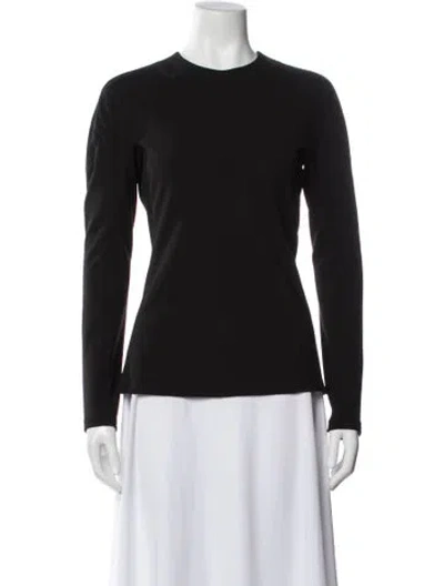 Pre-owned Tibi Crew Neck Long Sleeve Top In Gray