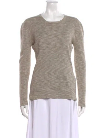 Pre-owned Tibi Crew Neck Long Sleeve Top In Neutral