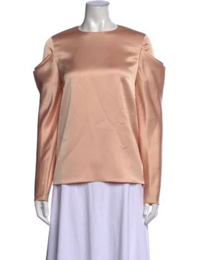 Pre-owned Tibi Crew Neck Long Sleeve Top In Neutral