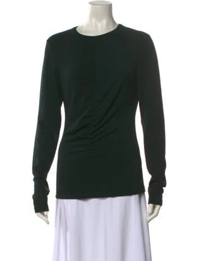 Pre-owned Tibi Crew Neck Long Sleeve Top W/ Tags In Green