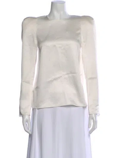 Pre-owned Tibi Crew Neck Long Sleeve Top W/ Tags In Neutral