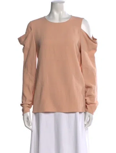 Pre-owned Tibi Crew Neck Long Sleeve Top W/ Tags In Neutral