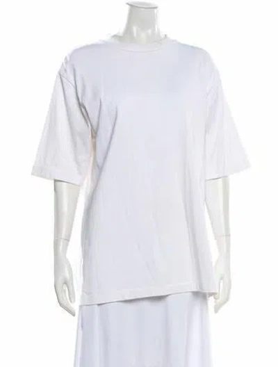 Pre-owned Tibi Crew Neck Long Sleeve Top In White
