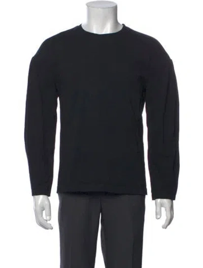 Pre-owned Tibi Crew Neck Long Sleeve T-shirt In Black