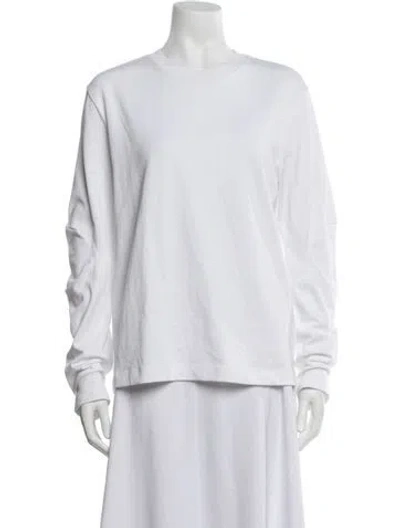 Pre-owned Tibi Crew Neck Long Sleeve T-shirt W/ Tags In White