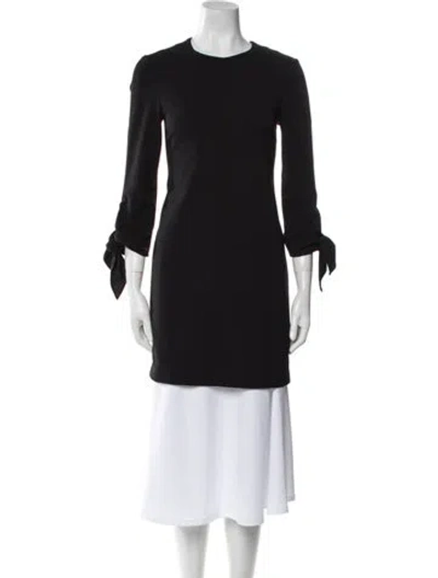 Pre-owned Tibi Crew Neck Long Sleeve Tunic In Black