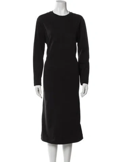 Pre-owned Tibi Crew Neck Midi Length Dress In Blue