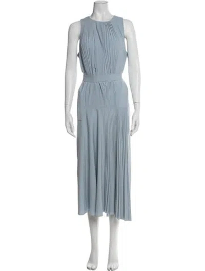 Pre-owned Tibi Crew Neck Midi Length Dress In Blue