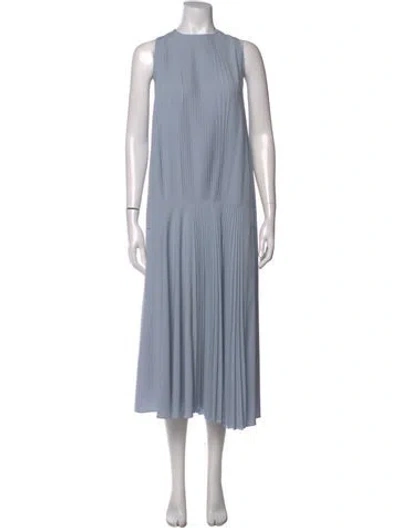 Pre-owned Tibi Crew Neck Midi Length Dress In Blue