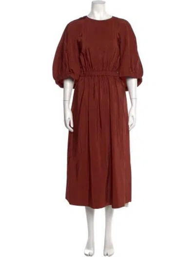 Pre-owned Tibi Crew Neck Midi Length Dress In Multicolor