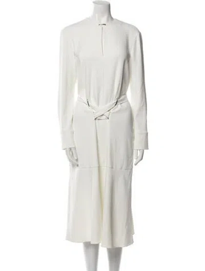 Pre-owned Tibi Crew Neck Midi Length Dress In Neutral
