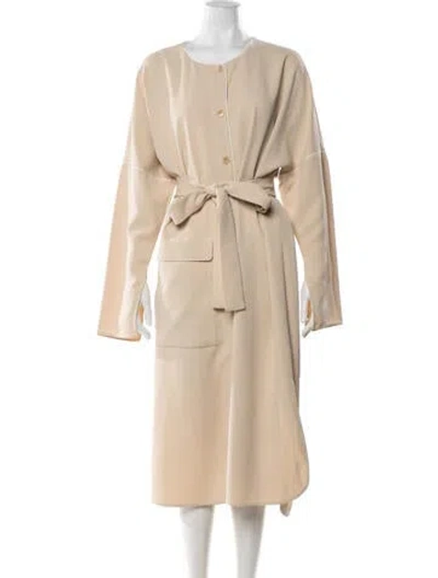 Pre-owned Tibi Crew Neck Midi Length Dress In Neutrals