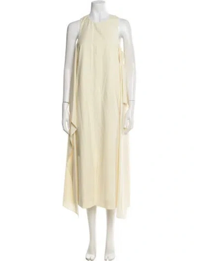Pre-owned Tibi Crew Neck Midi Length Dress W/ Tags In Neutral