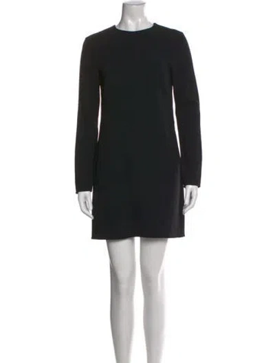 Pre-owned Tibi Crew Neck Mini Dress In Black