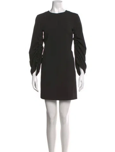 Pre-owned Tibi Crew Neck Mini Dress In Black