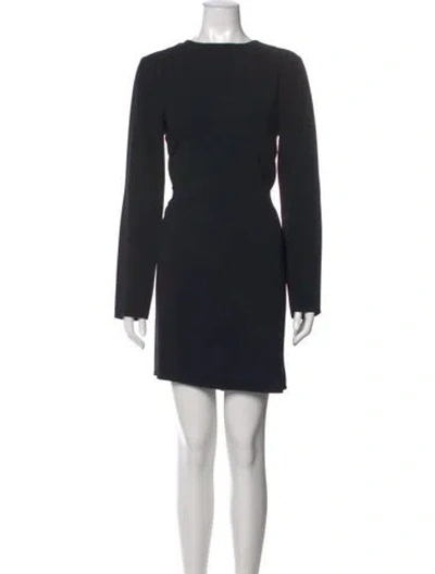 Pre-owned Tibi Crew Neck Mini Dress In Black
