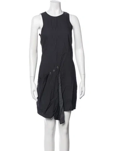 Pre-owned Tibi Crew Neck Mini Dress In Blue
