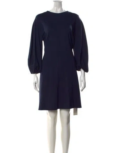 Pre-owned Tibi Crew Neck Mini Dress In Blue