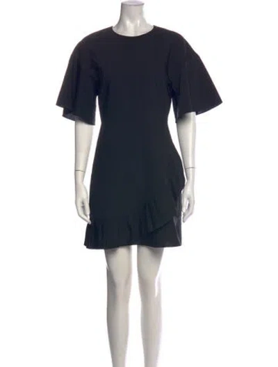 Pre-owned Tibi Crew Neck Mini Dress In Blue