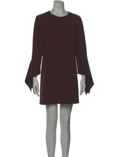 Pre-owned Tibi Crew Neck Mini Dress In Brown