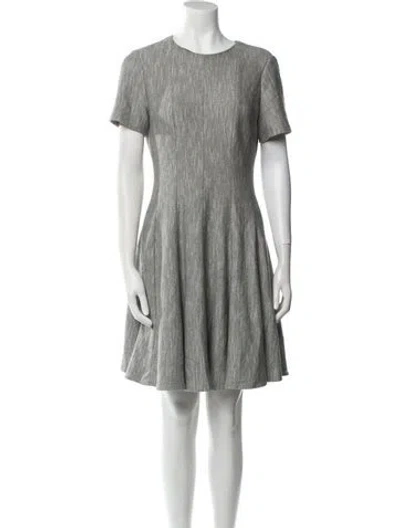 Pre-owned Tibi Crew Neck Mini Dress In Gray