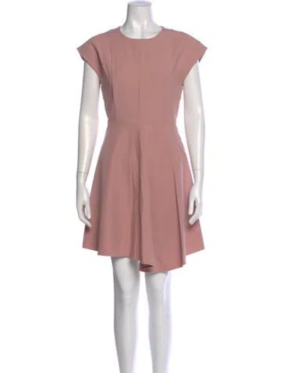 Pre-owned Tibi Crew Neck Mini Dress In Pink